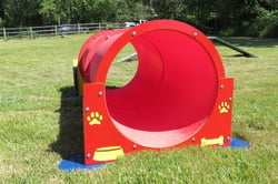 Classic Dog Park Agility Equipment Double Bow Wow Barrel