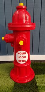 custom dog park fire hydrant with logo placement option