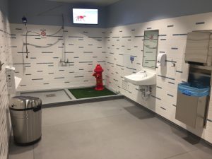 Jackson Hartfield Airport pet relief area and washing stations