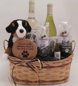 puppy style gift basket for raffle contest