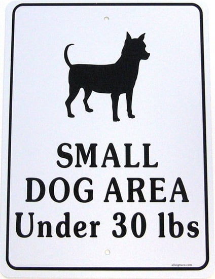 Sign: Small Dog Area
