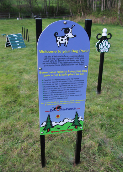 Dog Park Rules and Info Sign
