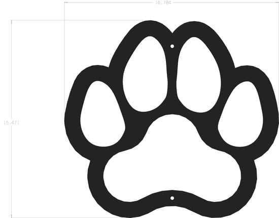 Silhouette - Dog Paw