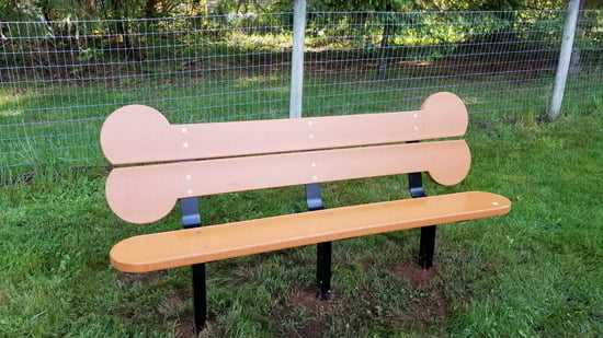 Dog Biscuit Treat Shaped Bench for Dog Park