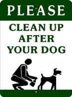 Sign: Please Clean Up After Your Dog