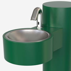 Pedestal Bottle Filler with Hand Rinse Station, Drinking Fountain and Pet Fountain