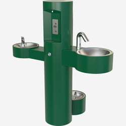 Fountains & Water Features Pedestal Bottle Filler with Hand Rinse Station, Drinking Fountain and Pet Fountain