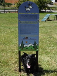 Site Furnishings & Amenities Custom Dog Park Rules Sign
