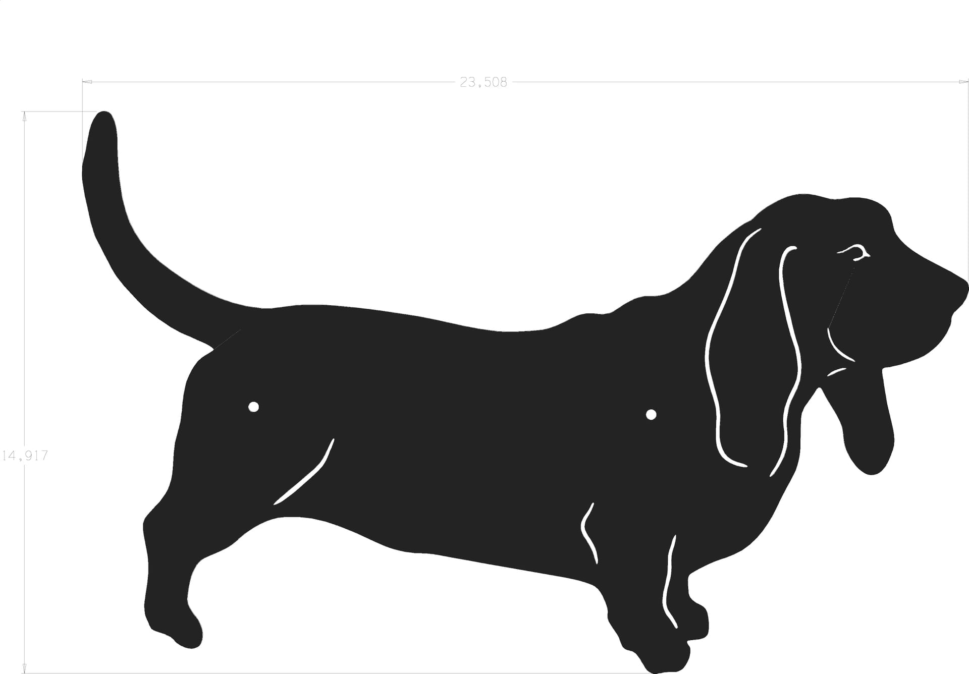 Dog Silhouette - Basset Hound