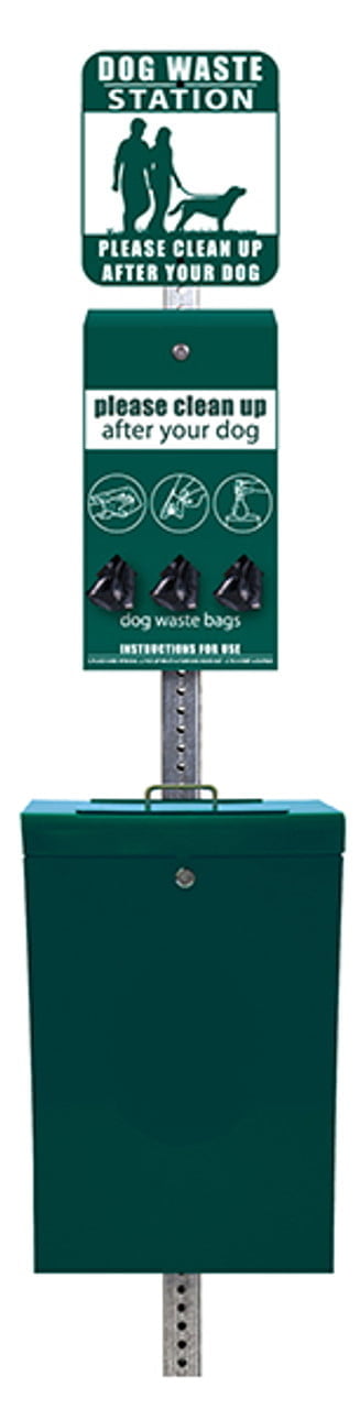 Elite Pet Waste Station with Roll Dog Poop Bag Dispenser