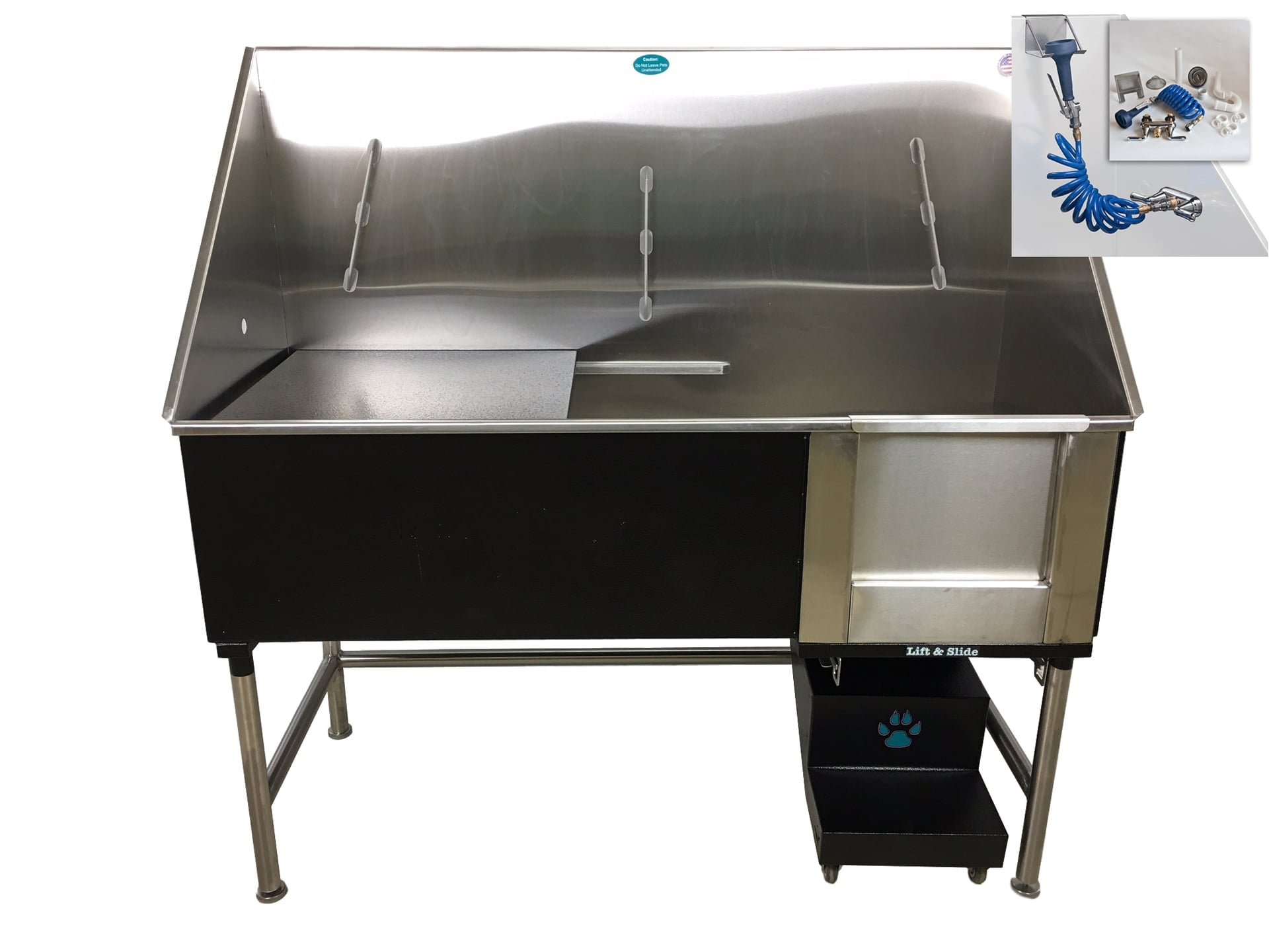 stainless steel dog bathing station